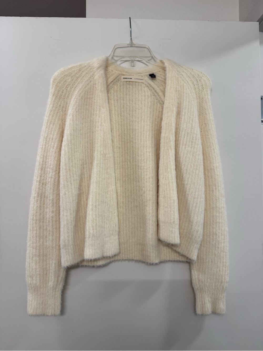 Anthropologie Cozy Cream Open-Front Sweater - Size XSP